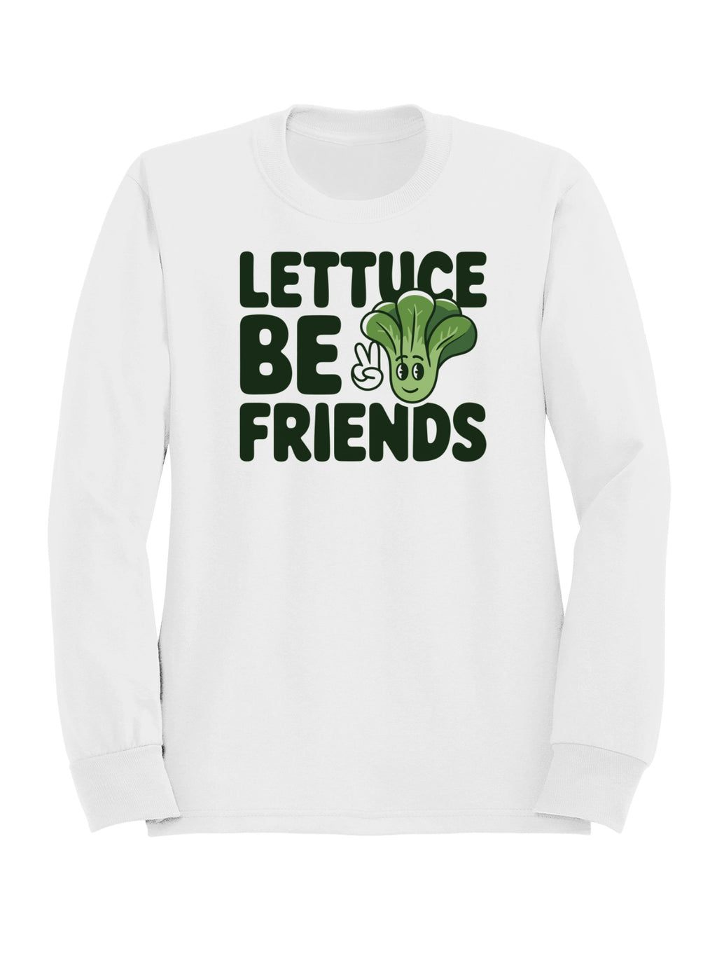 Lettuce Be Friends Cartoon Art Men's Sweatshirt