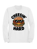 Cheesin' Hard Burger Fun Men's Sweatshirt