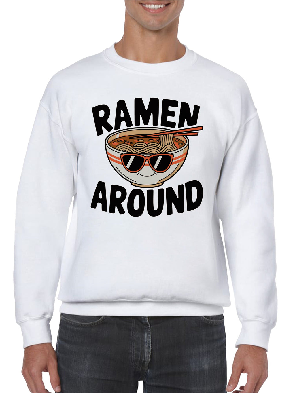Cool Ramen Noodles Bowl Fun Men's Sweatshirt