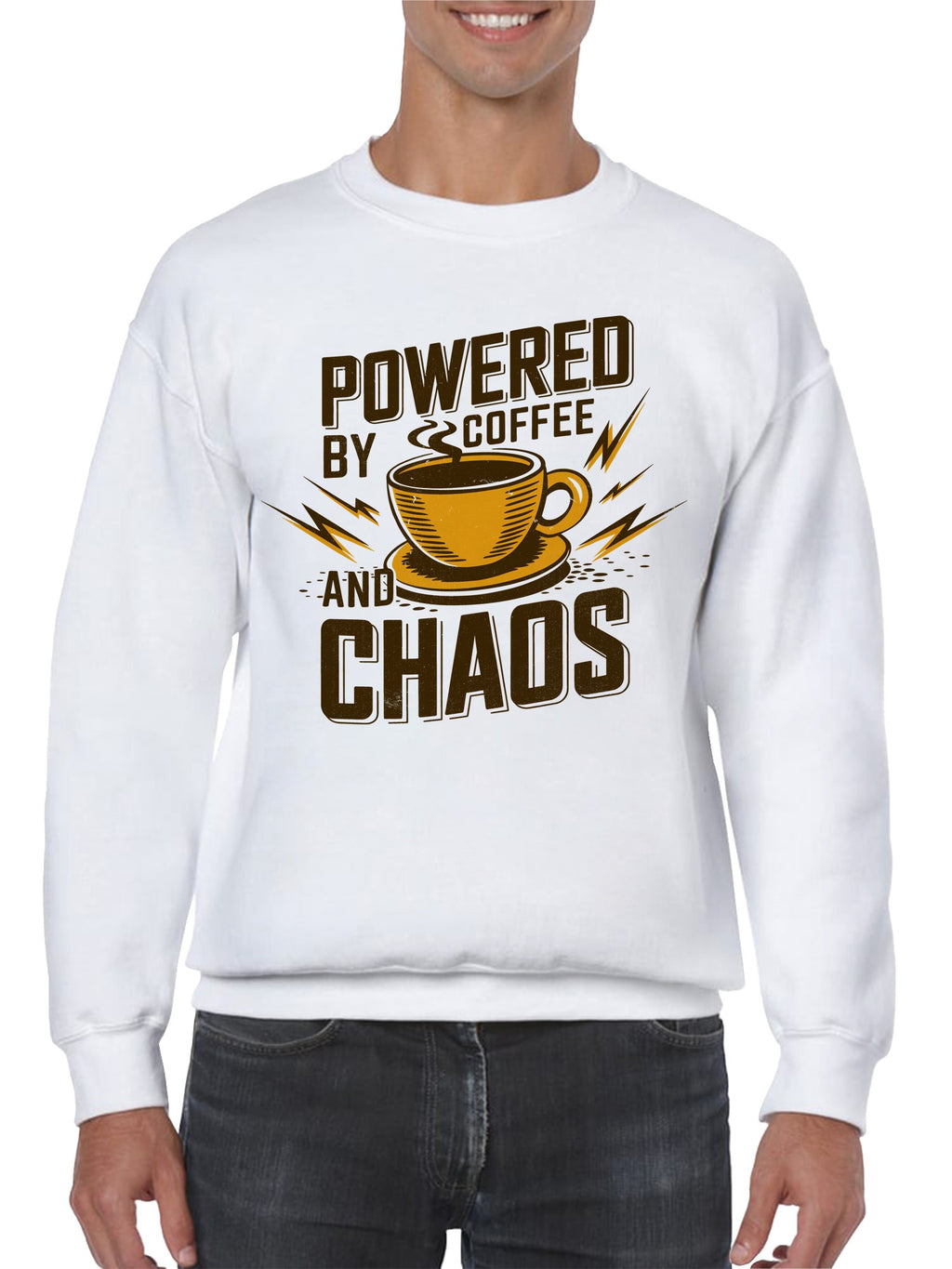 Energized by Coffee and Chaos Men's Sweatshirt