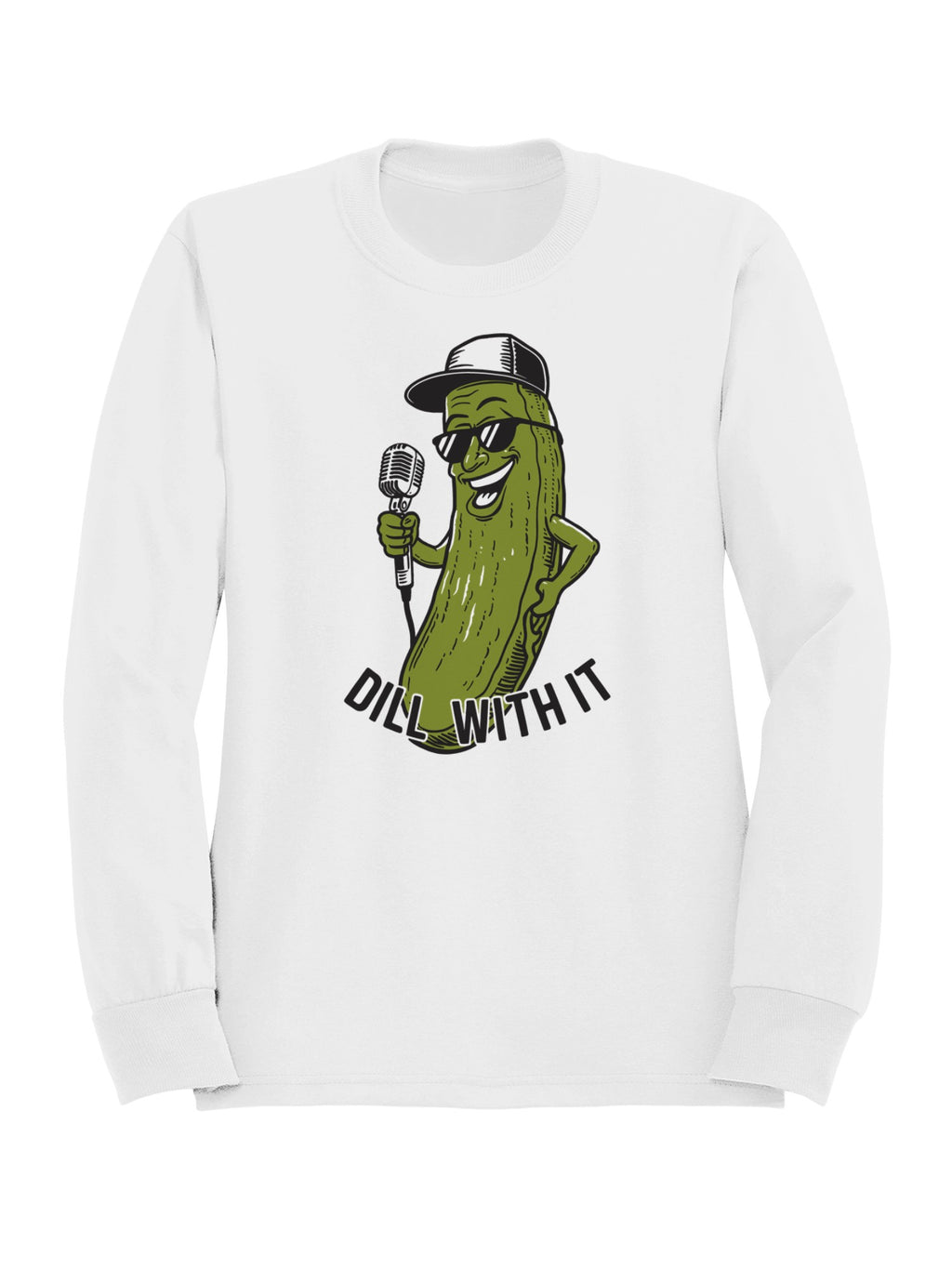 Cool Pickle "Dill With It" Fun Men's Sweatshirt