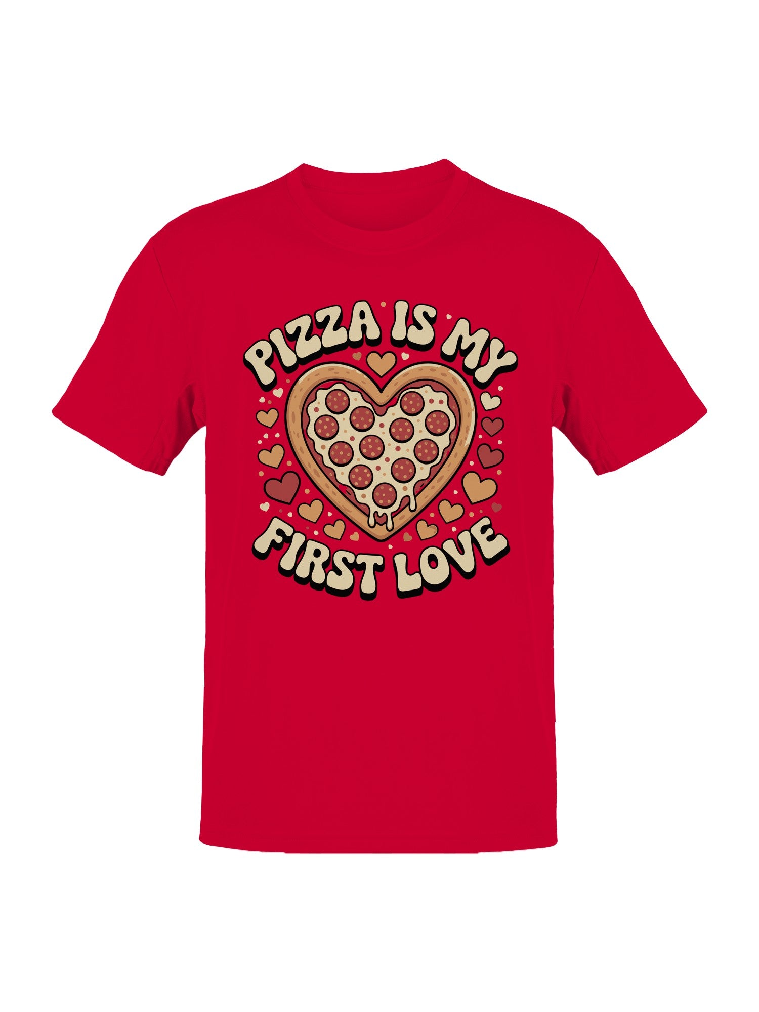 Heart-Shaped Pizza Love Men's T-shirt