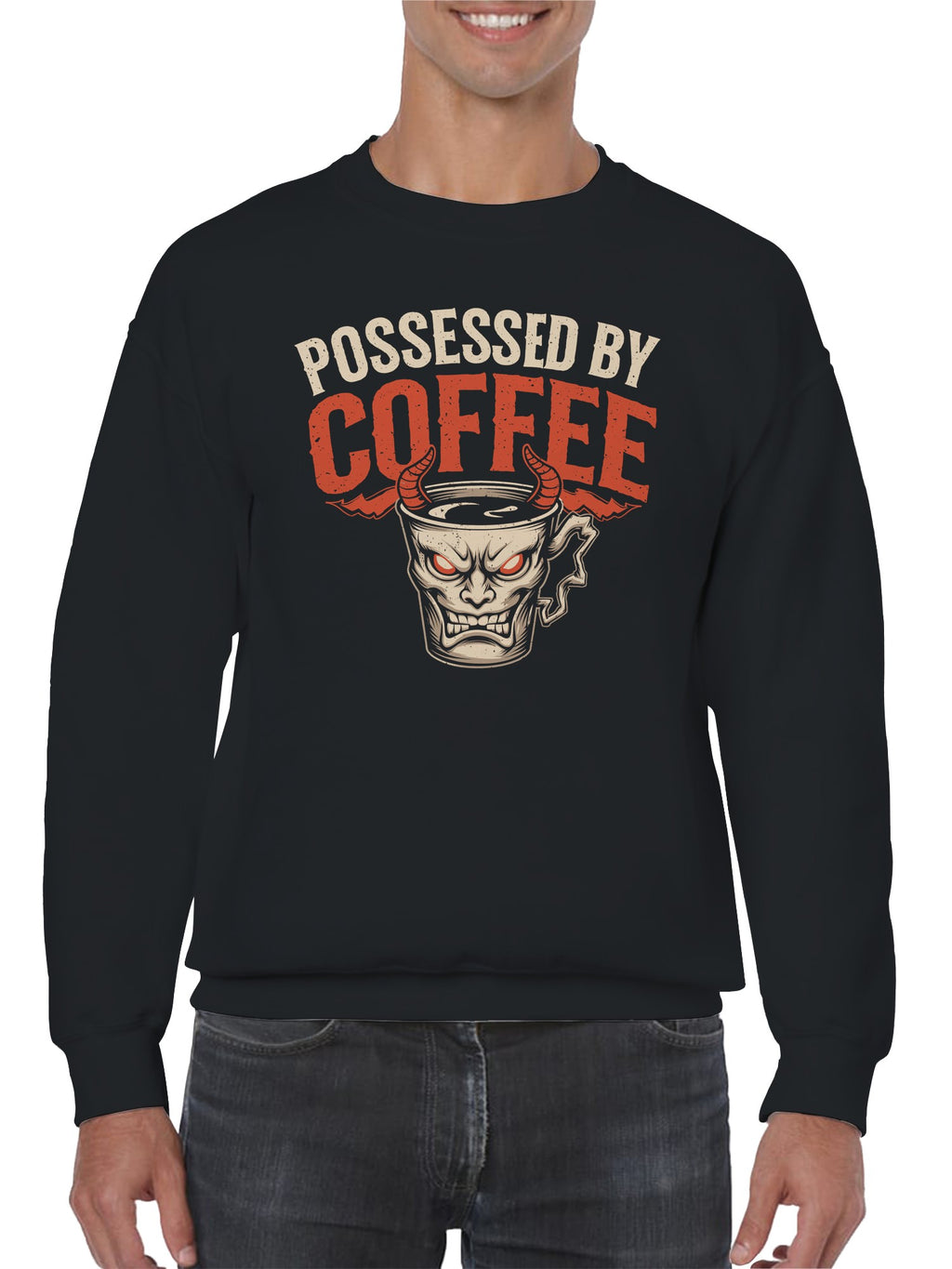 Possessed by Coffee Demon Mug Men's Sweatshirt