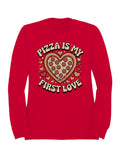 Heart-Shaped Pizza Love Men's Sweatshirt