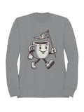 Energetic Caffeine Cup Character Men's Sweatshirt