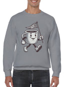 Energetic Caffeine Cup Character Men's Sweatshirt