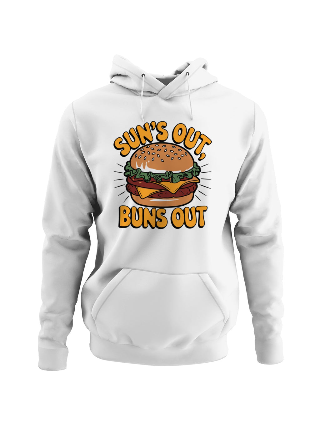 Sun's Out, Buns Out Burger Fun Men's Hoodie