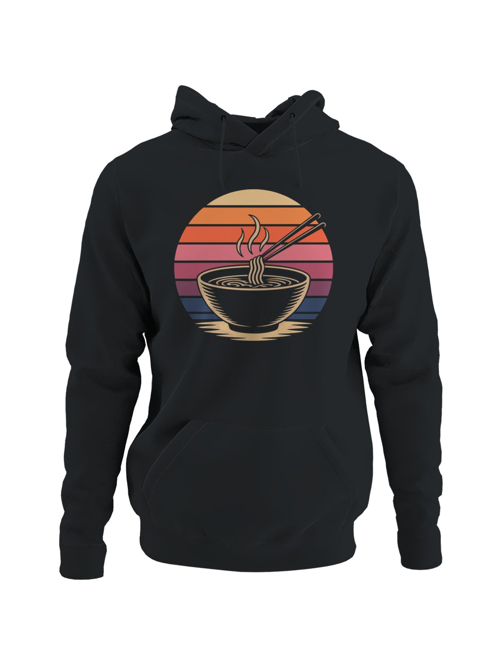 Retro Sunset Ramen Bowl Art Women's Hoodie