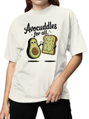 Avocuddles for All: Cute Avocado Women's T-shirt