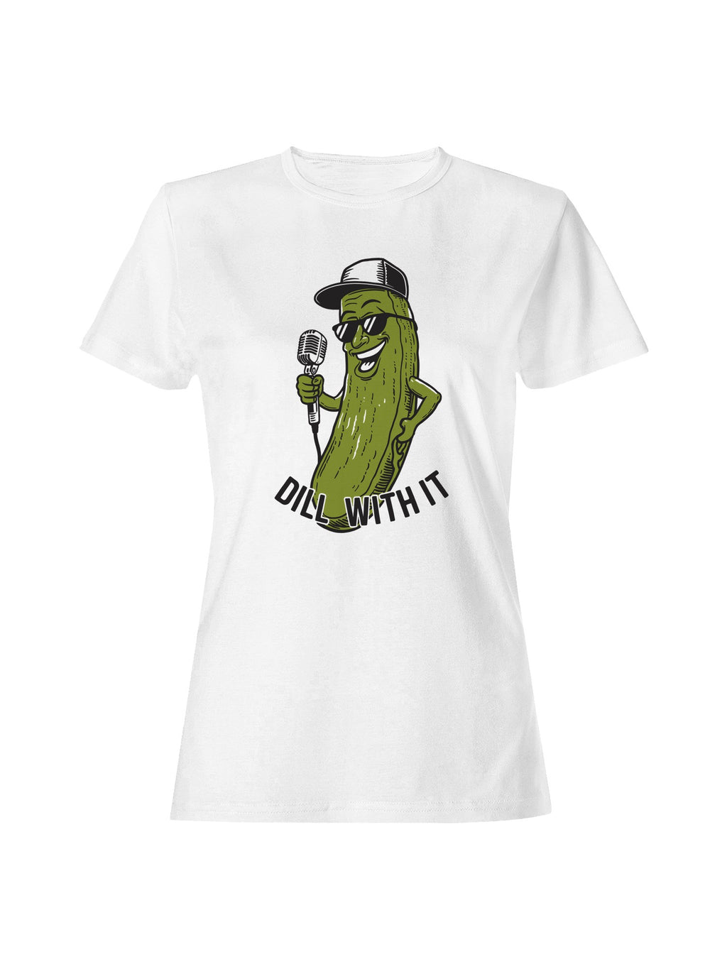 Cool Pickle "Dill With It" Fun Women's T-shirt