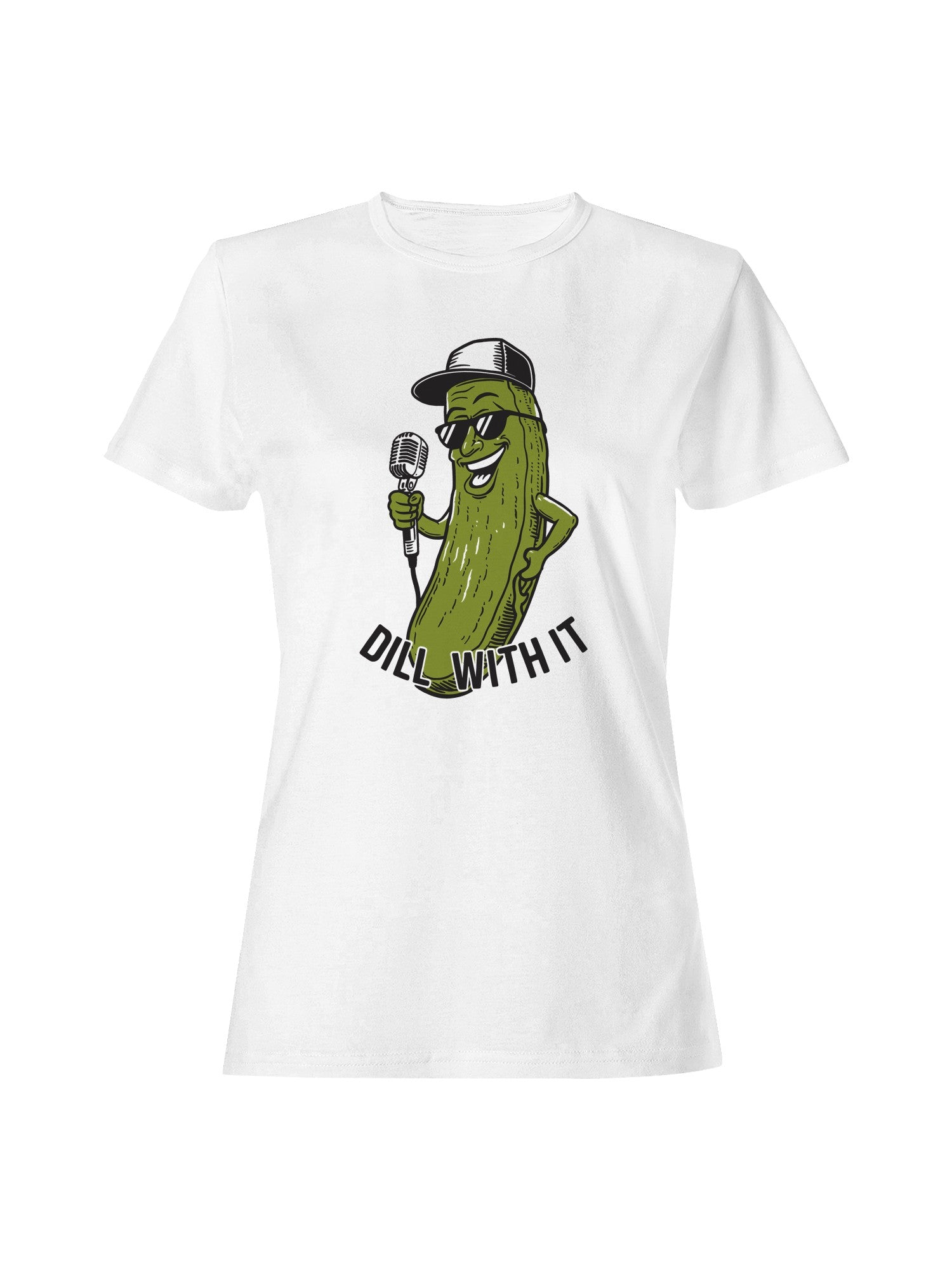 Cool Pickle "Dill With It" Fun Women's T-shirt