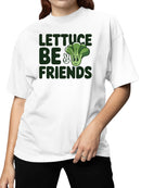 Lettuce Be Friends Cartoon Art Women's T-shirt