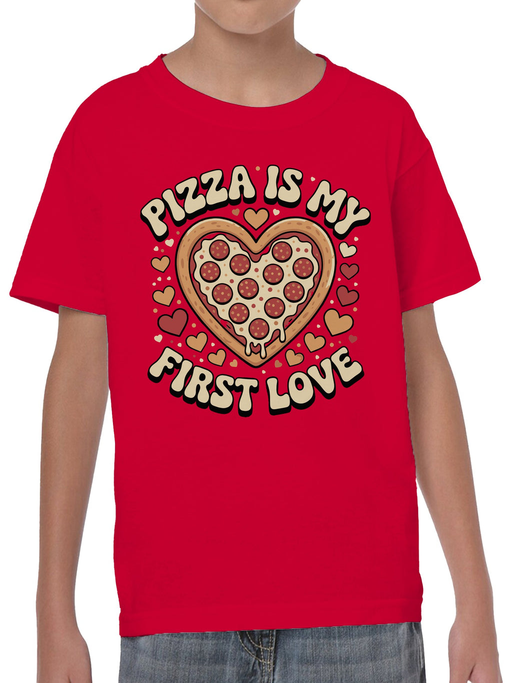 Heart-Shaped Pizza Love Youth's T-shirt