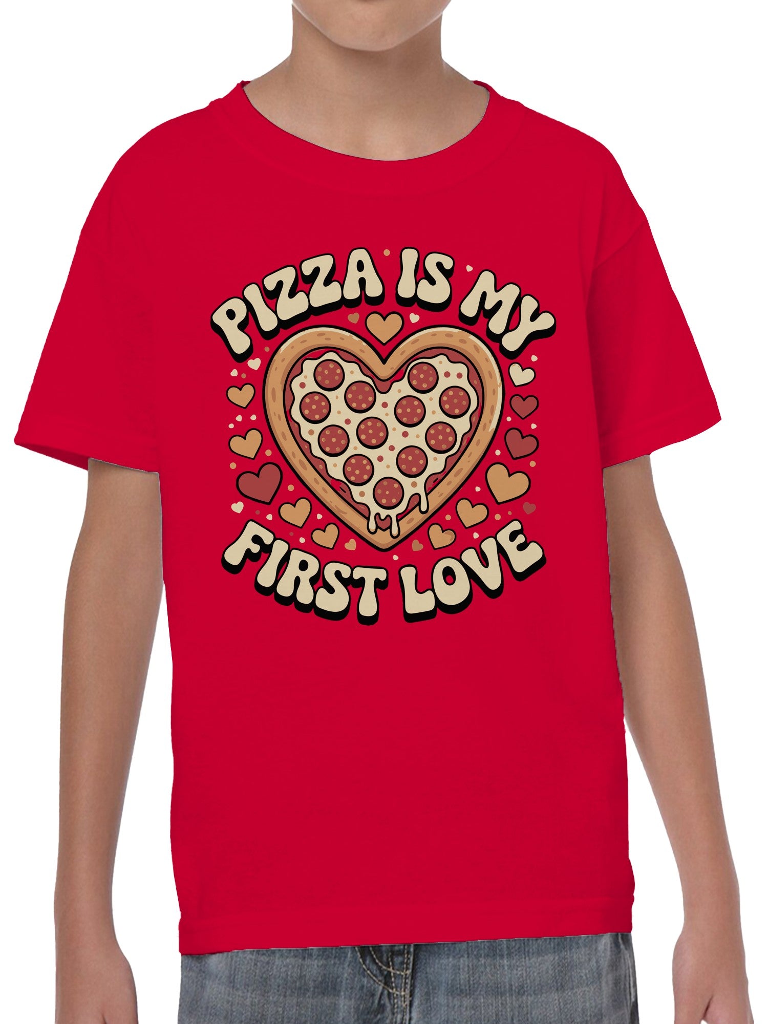Heart-Shaped Pizza Love Youth's T-shirt