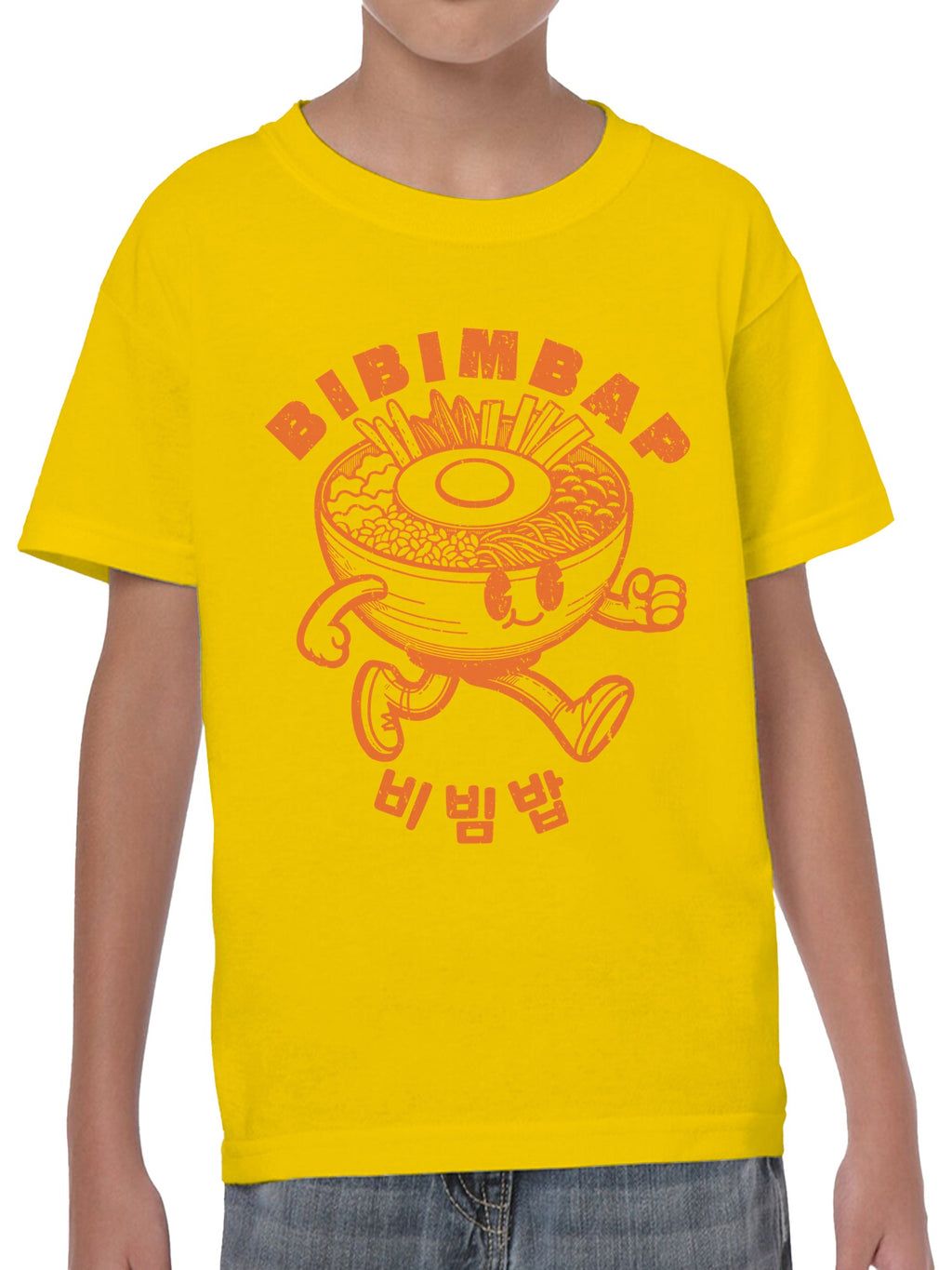 Bibimbap Cartoon with Korean Text Youth's T-shirt