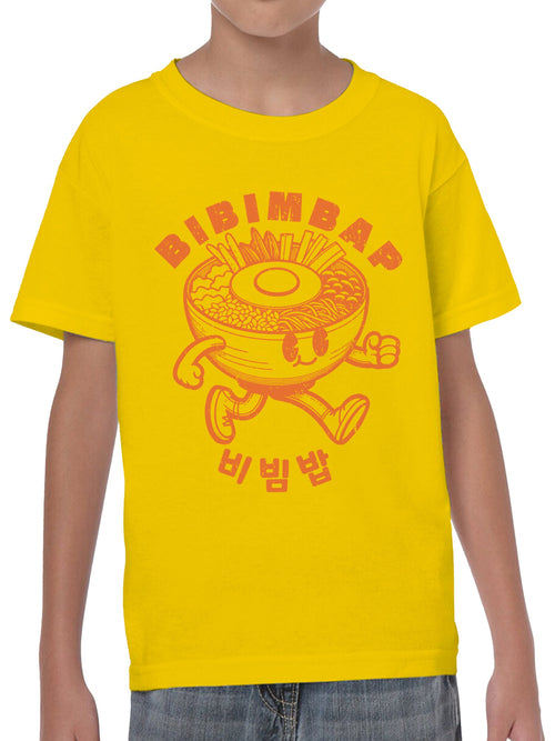 Bibimbap Cartoon with Korean Text Youth's T-shirt