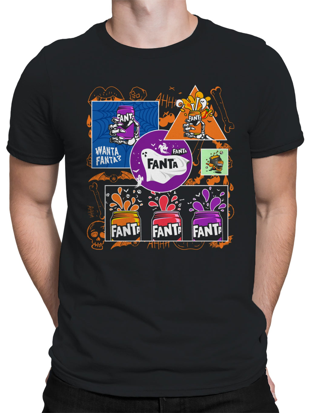Officially Licensed Fanta Spooky Fanta Halloween Men's T-shirt