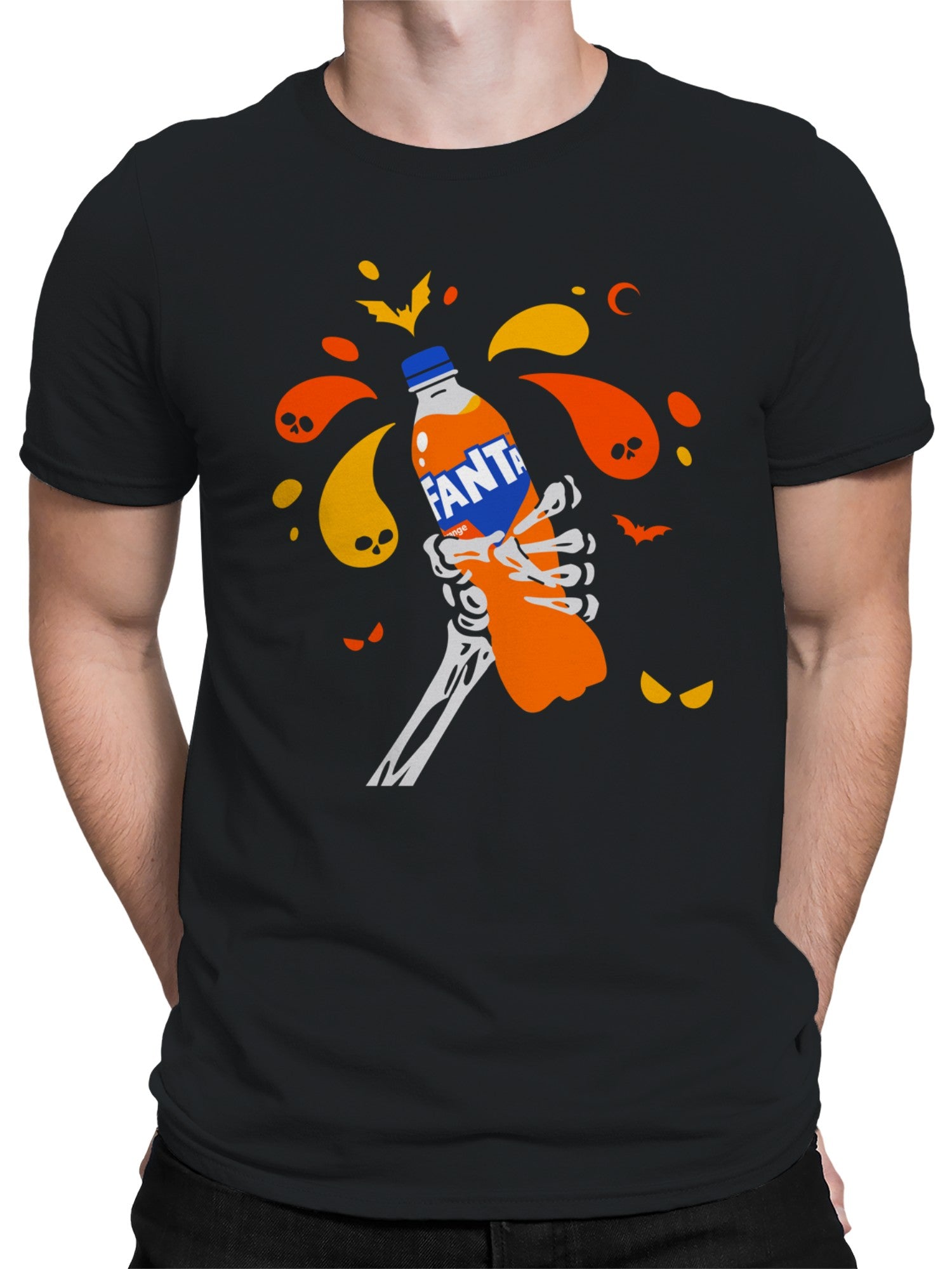 Officially Licensed Fanta Spooky Fanta Halloween Design Men's T-shirt