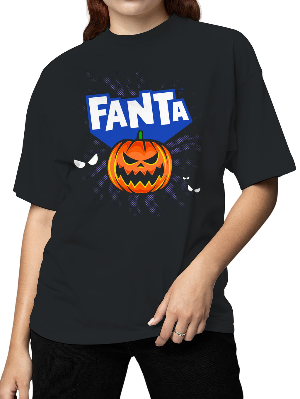 Officially Licensed Fanta Fanta Halloween Pumpkin Design Women's T-shirt