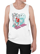 Officially Licensed Icee Surfing Polar Bear Adventure Men's Tank Top