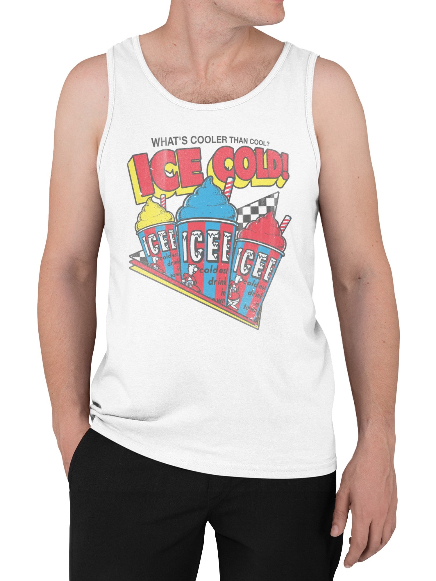 Officially Licensed Icee Ice Cold - Refreshing Drinks Men's Tank Top