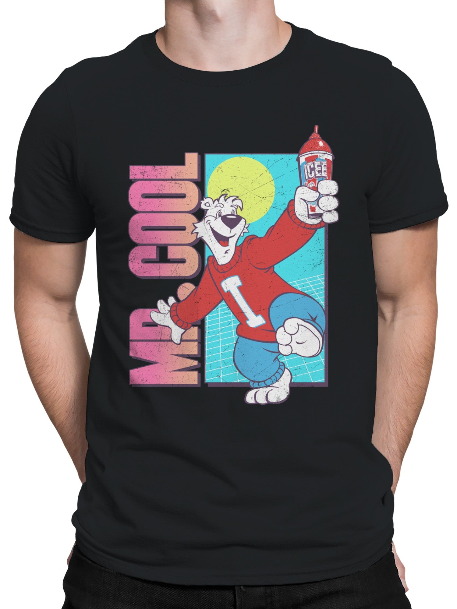 Officially Licensed Icee Mr. Cool Bear Fun Retr Men's T-shirt