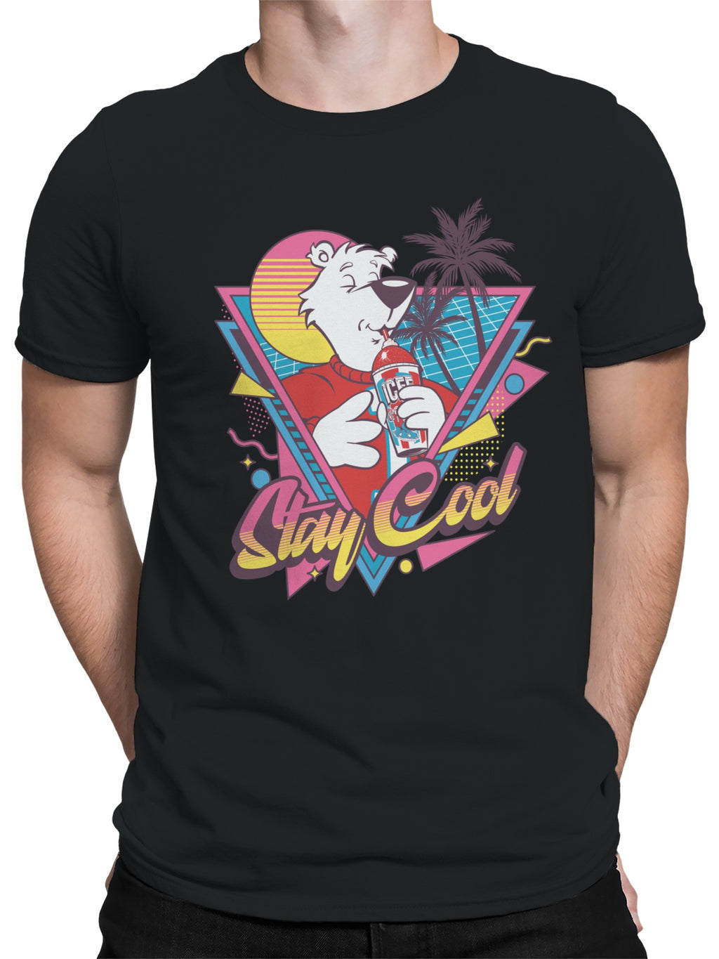 Officially Licensed Icee Retro Polar Bear Stay Cool Men's T-shirt