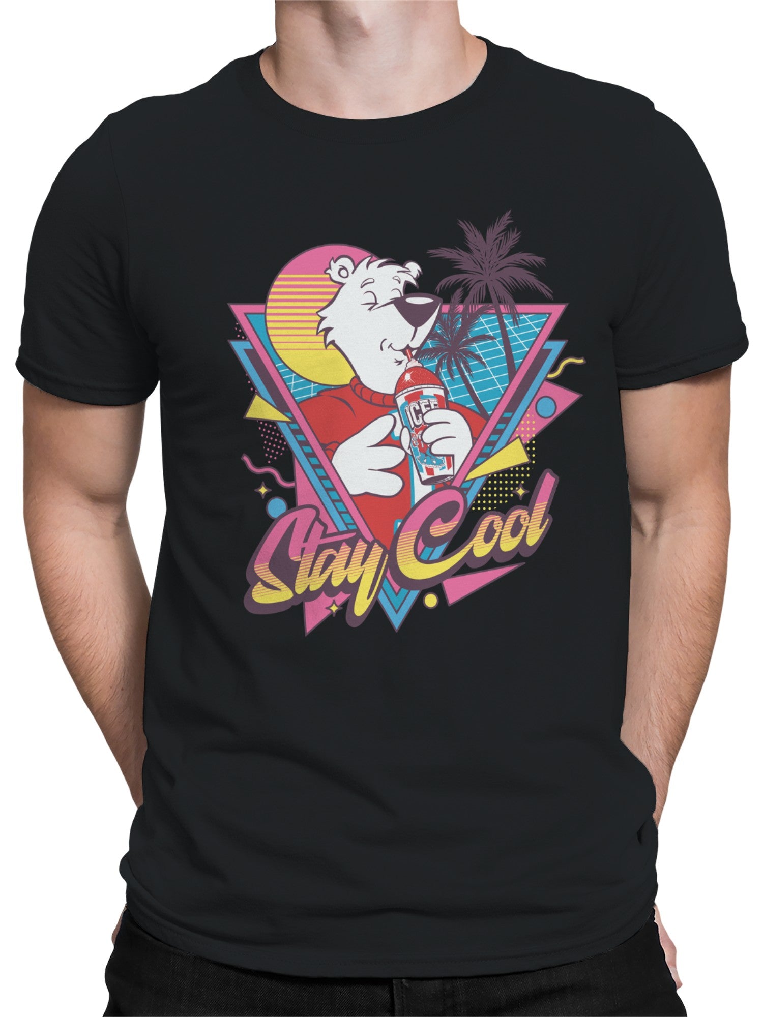 Officially Licensed Icee Retro Polar Bear Stay Cool Men's T-shirt