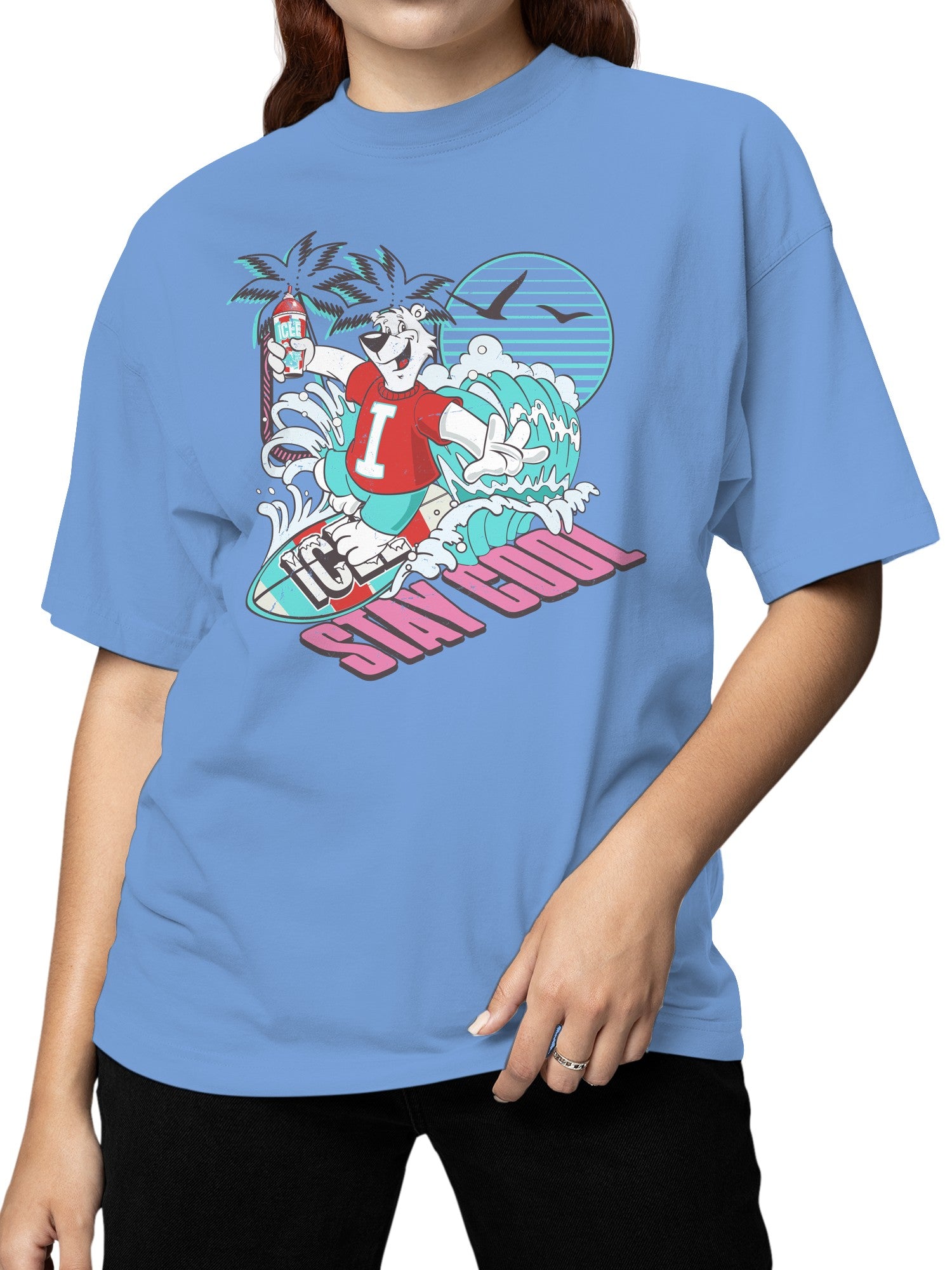 Officially Licensed Icee Surfing Polar Bear Adventure Women's T-shirt