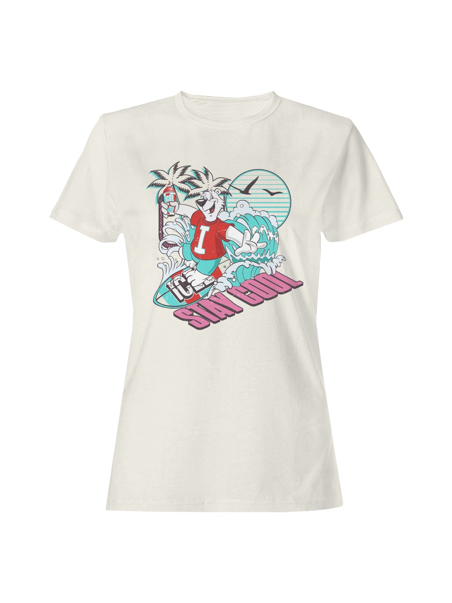 Officially Licensed Icee Surfing Polar Bear Adventure Women's T-shirt