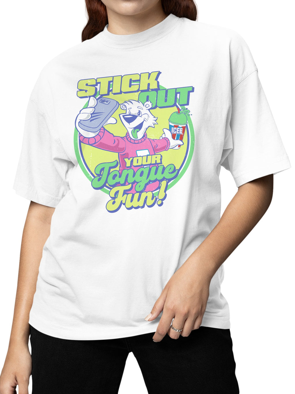 Officially Licensed Icee Stick Out Your Tongue Fun Women's T-shirt