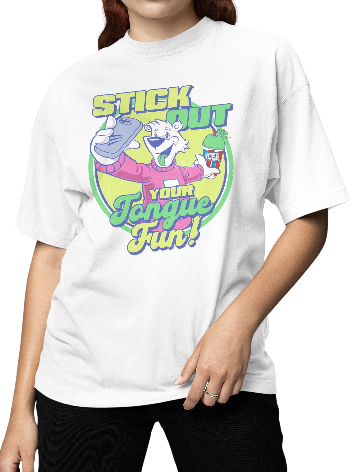 Officially Licensed Icee Stick Out Your Tongue Fun Women's T-shirt