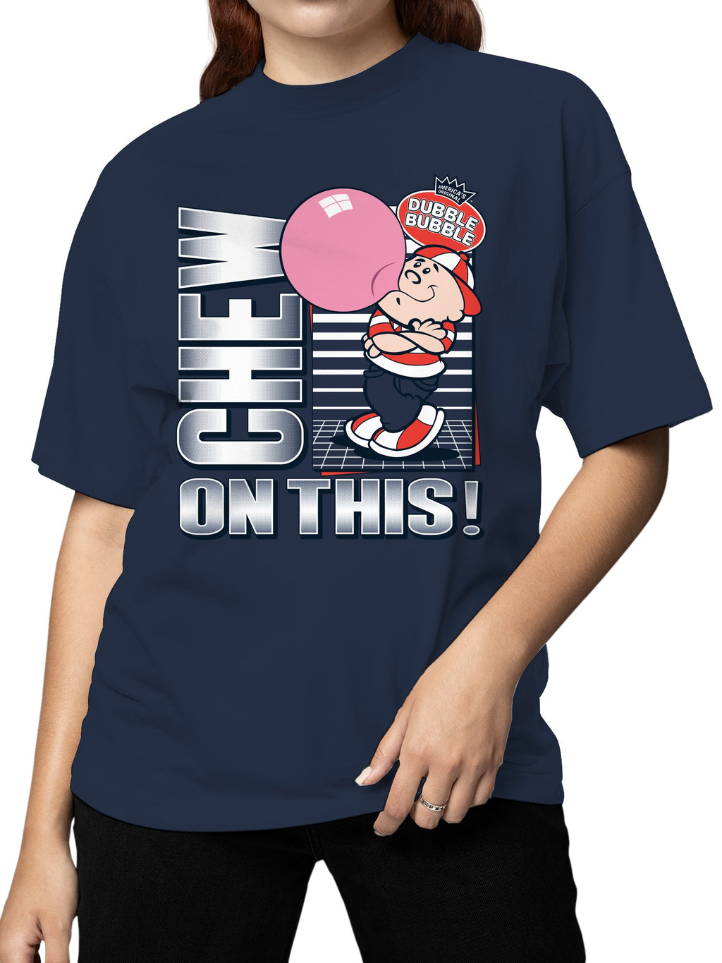 Officially Licensed Dubble Bubble Chew On This Bubble Fun Women's T-shirt