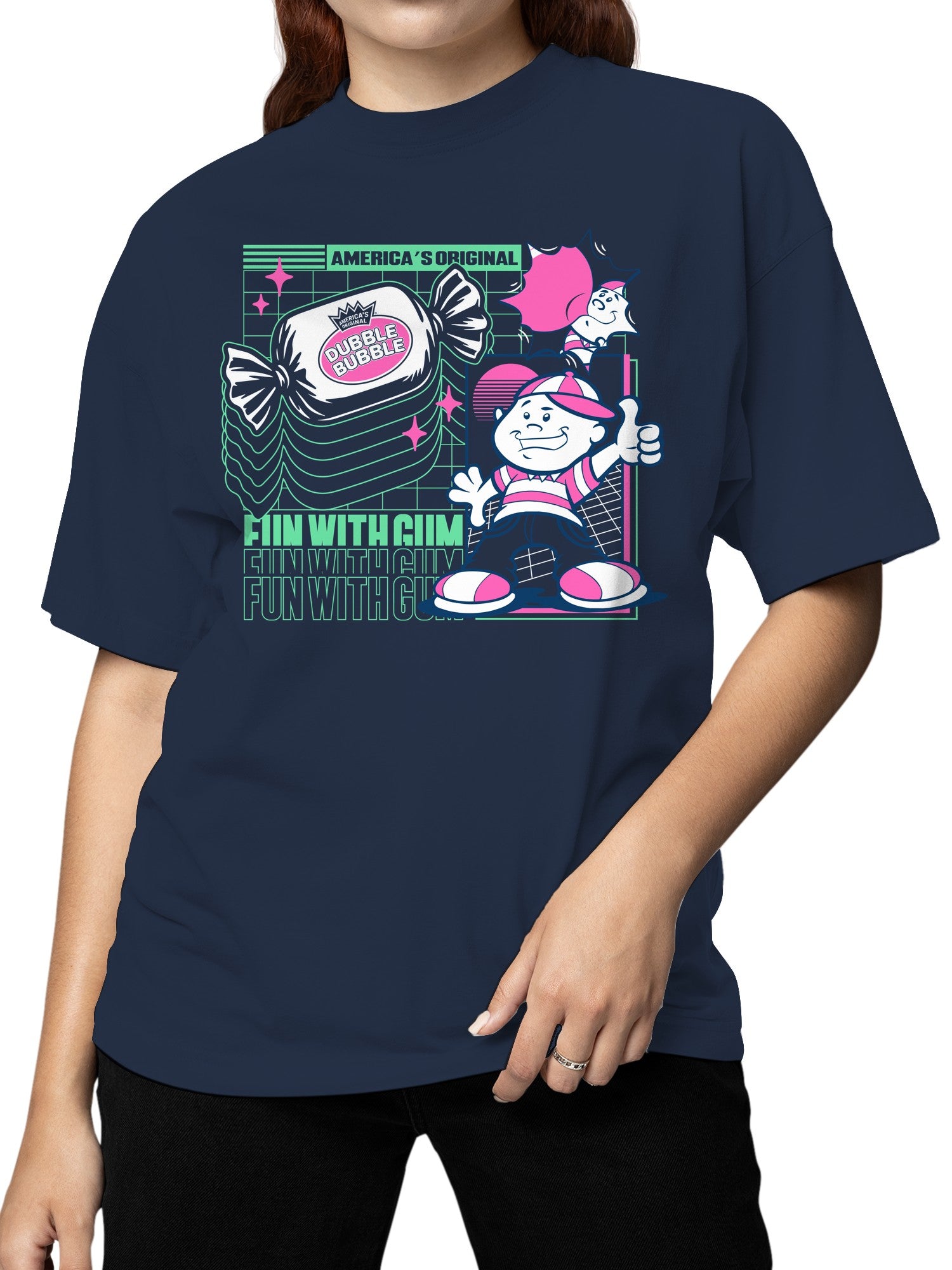 Officially Licensed Dubble Bubble Fun with Gum Design Women's T-shirt