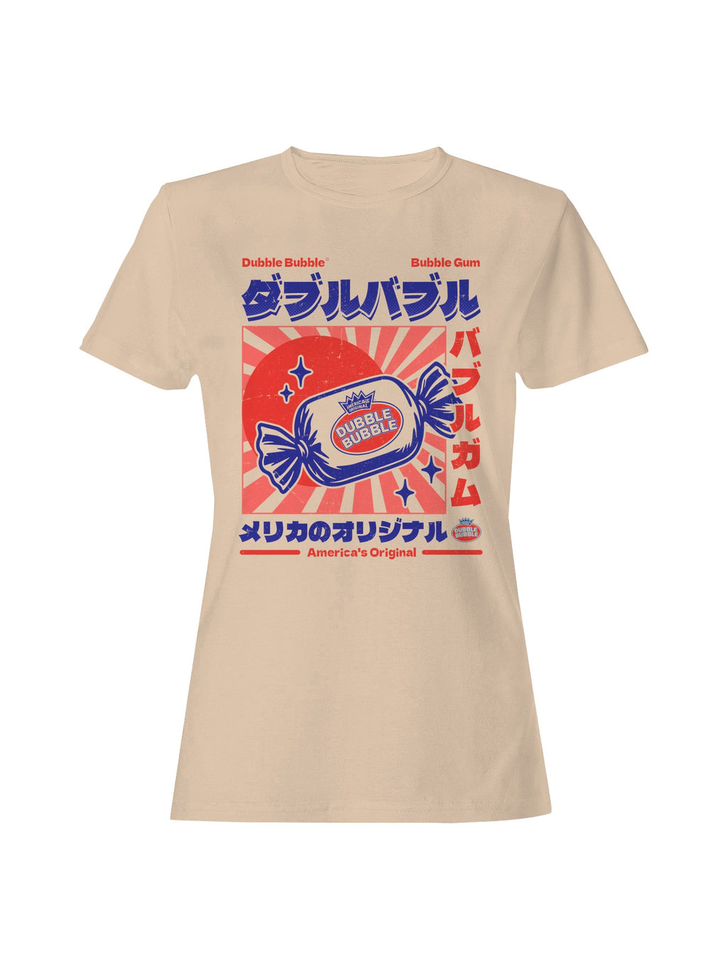 Officially Licensed Dubble Bubble Japan Sunburst Art Women's T-shirt