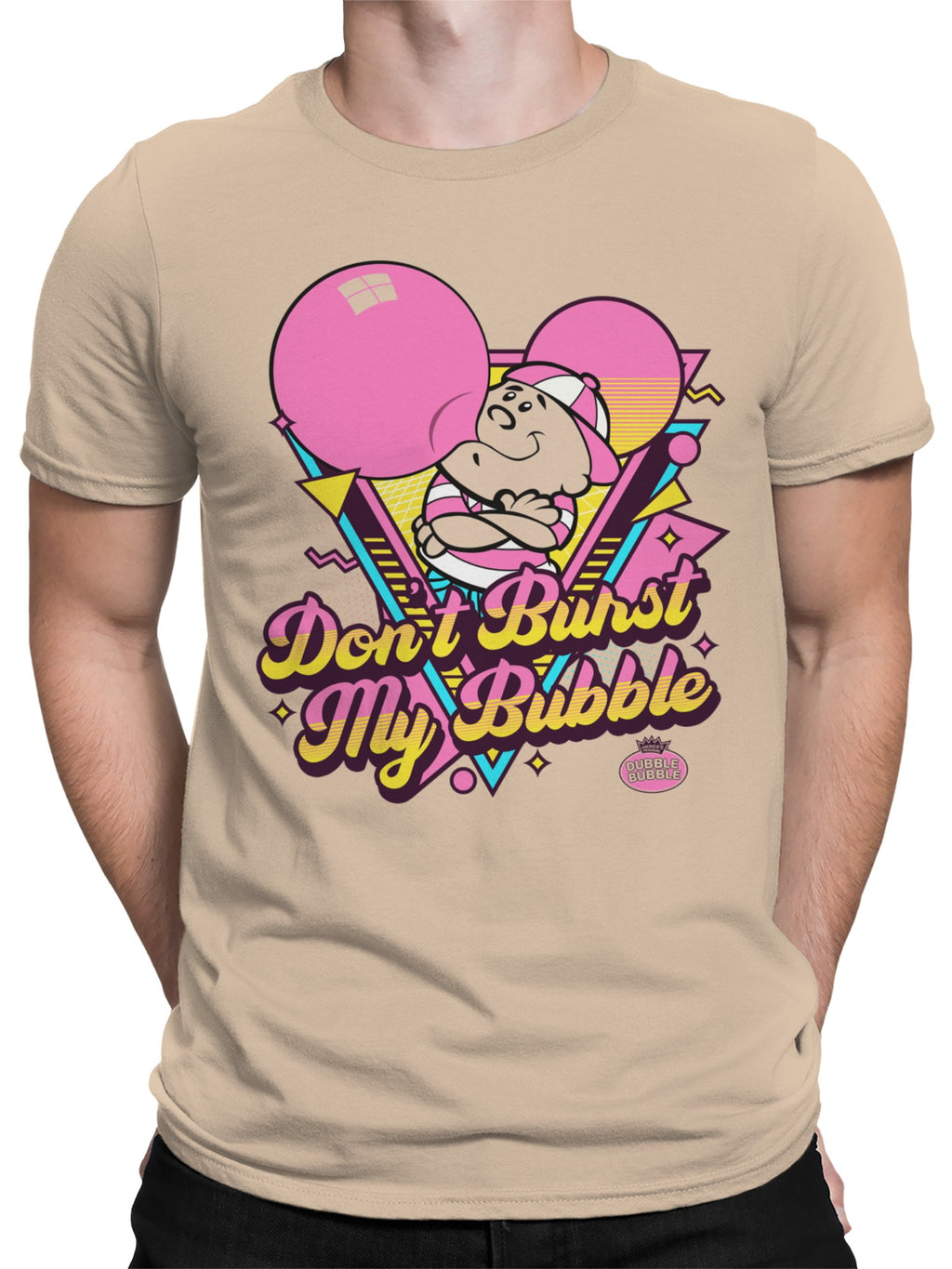Officially Licensed Dubble Bubble Retro Gum Cartoon Men's T-shirt