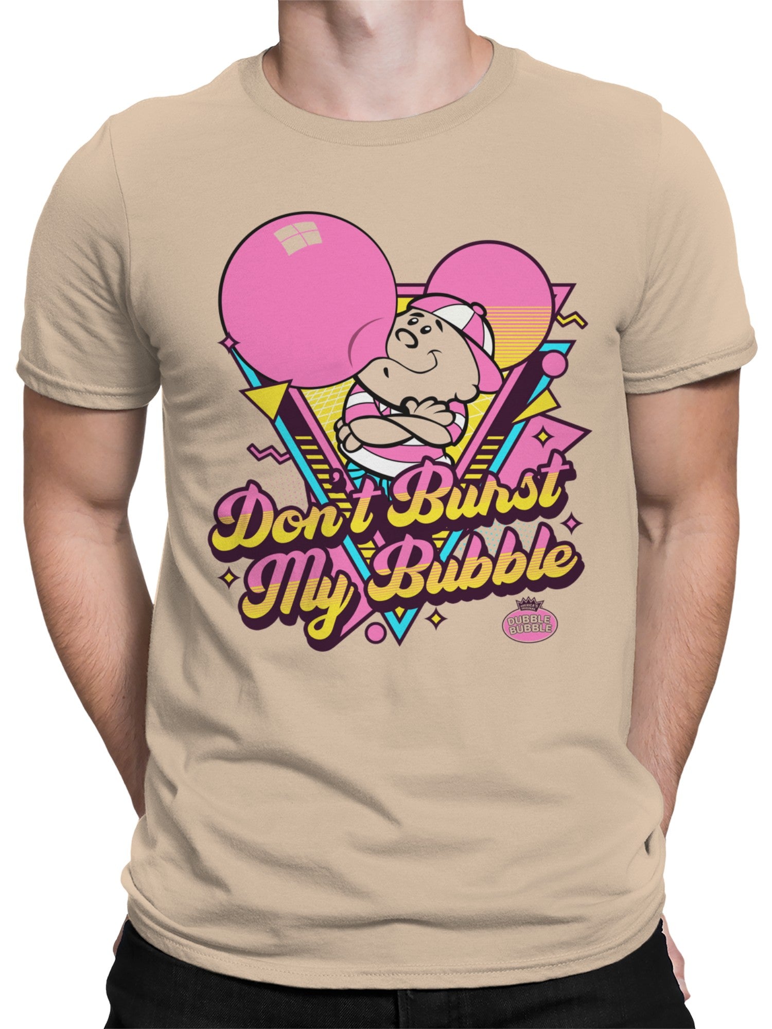 Officially Licensed Dubble Bubble Retro Gum Cartoon Men's T-shirt