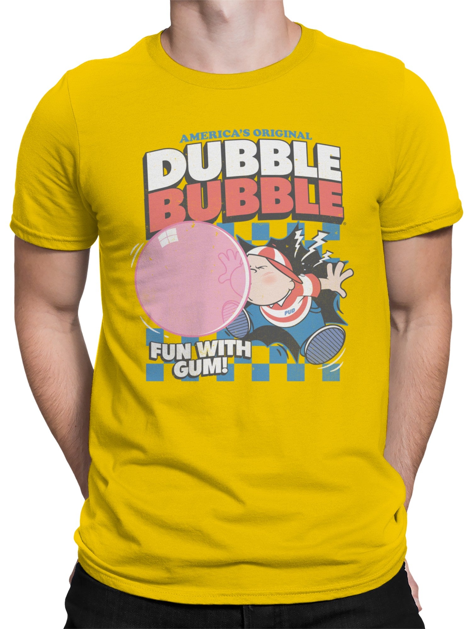 Officially Licensed Dubble Bubble : Fun with Gum! Men's T-shirt