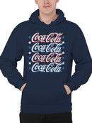 Officially Licensed Coca Cola Coca-Cola Patriotic Stars Design Men's Hoodie