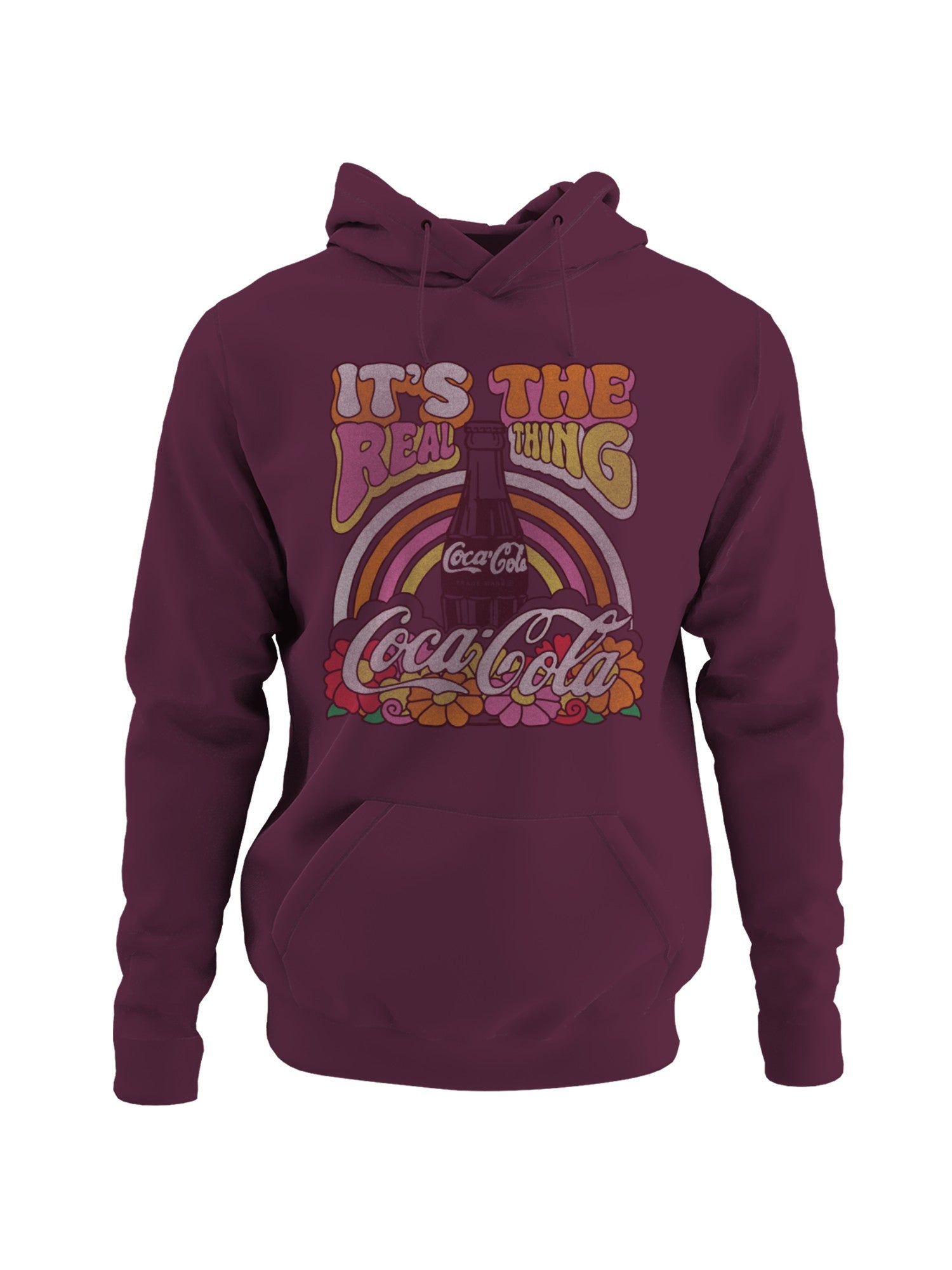 Officially Licensed Coca Cola Retro Coca-Cola Real Thing Art Men's Hoodie