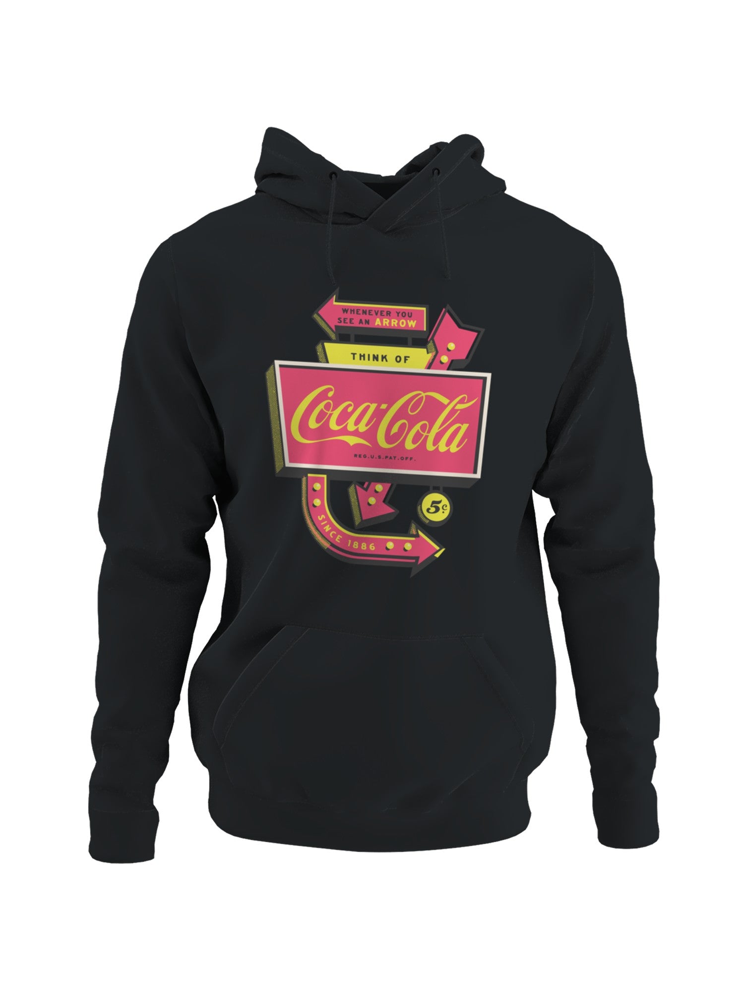 Officially Licensed Coca Cola Coca-Cola Vintage Arrow Design Men's Hoodie