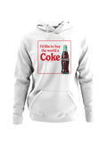 Officially Licensed Coca Cola I'd Like to Buy the World a Coke Men's Hoodie