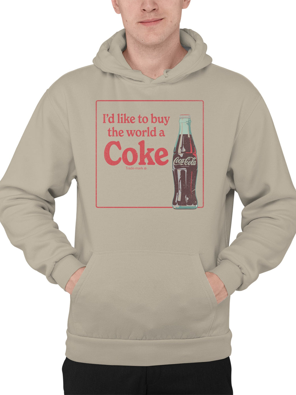 Officially Licensed Coca Cola Buy the World a Coke Graphic Men's Hoodie