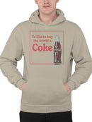 Officially Licensed Coca Cola Buy the World a Coke Graphic Men's Hoodie