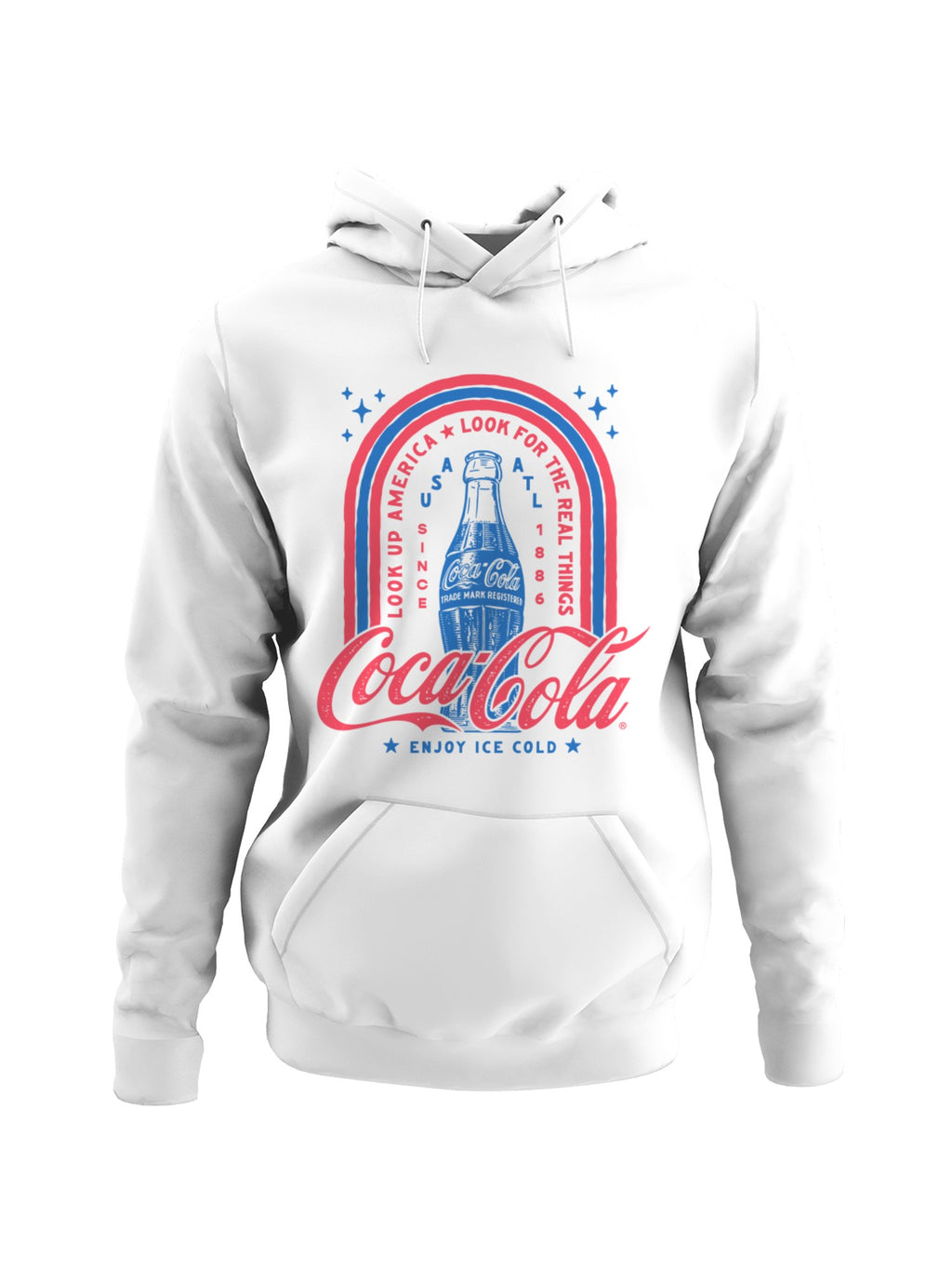 Officially Licensed Coca Cola Retro Coca-Cola Vintage Graphic Men's Hoodie