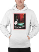 Officially Licensed Coca Cola Coke is It! Retro Graphic Design Men's Hoodie