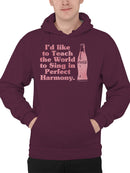 Officially Licensed Coca Cola Perfect Harmony Singing Design Men's Hoodie