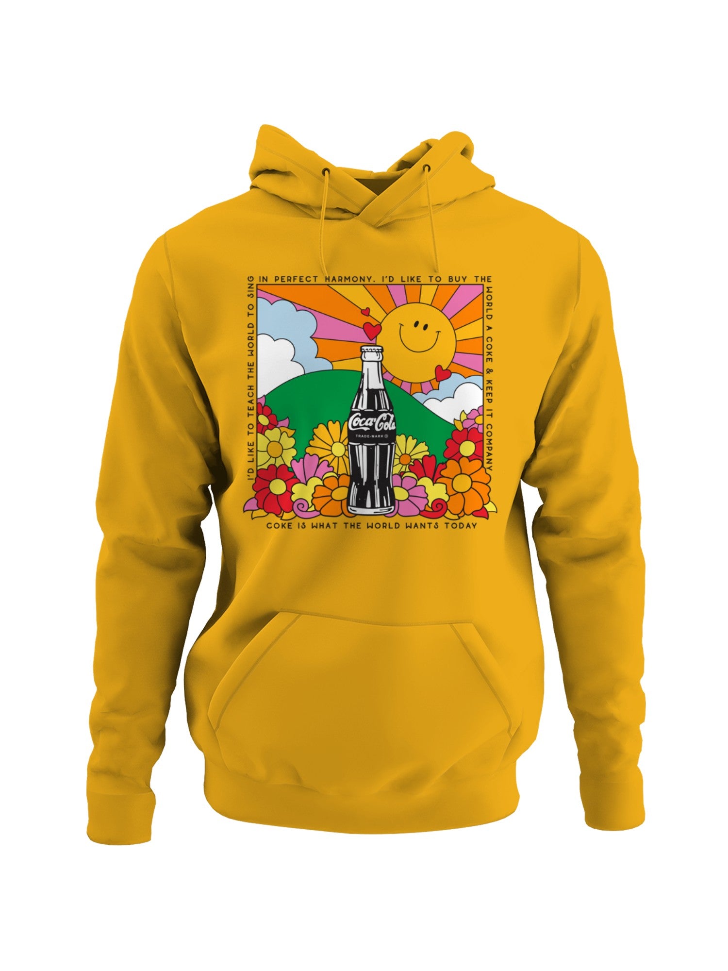 Officially Licensed Coca Cola Harmony Smiley Sun & Coca-Cola Women's Hoodie