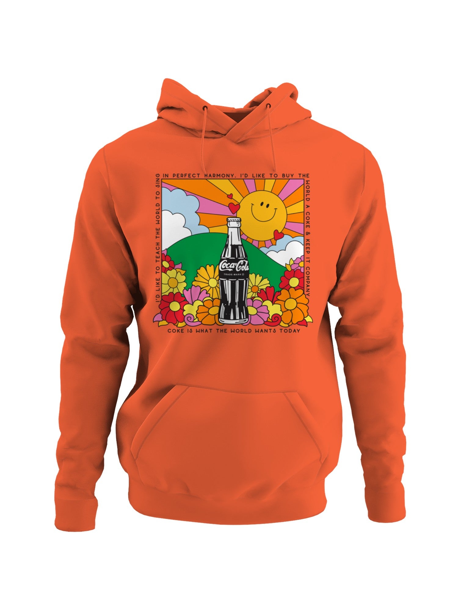 Officially Licensed Coca Cola Harmony Smiley Sun & Coca-Cola Women's Hoodie