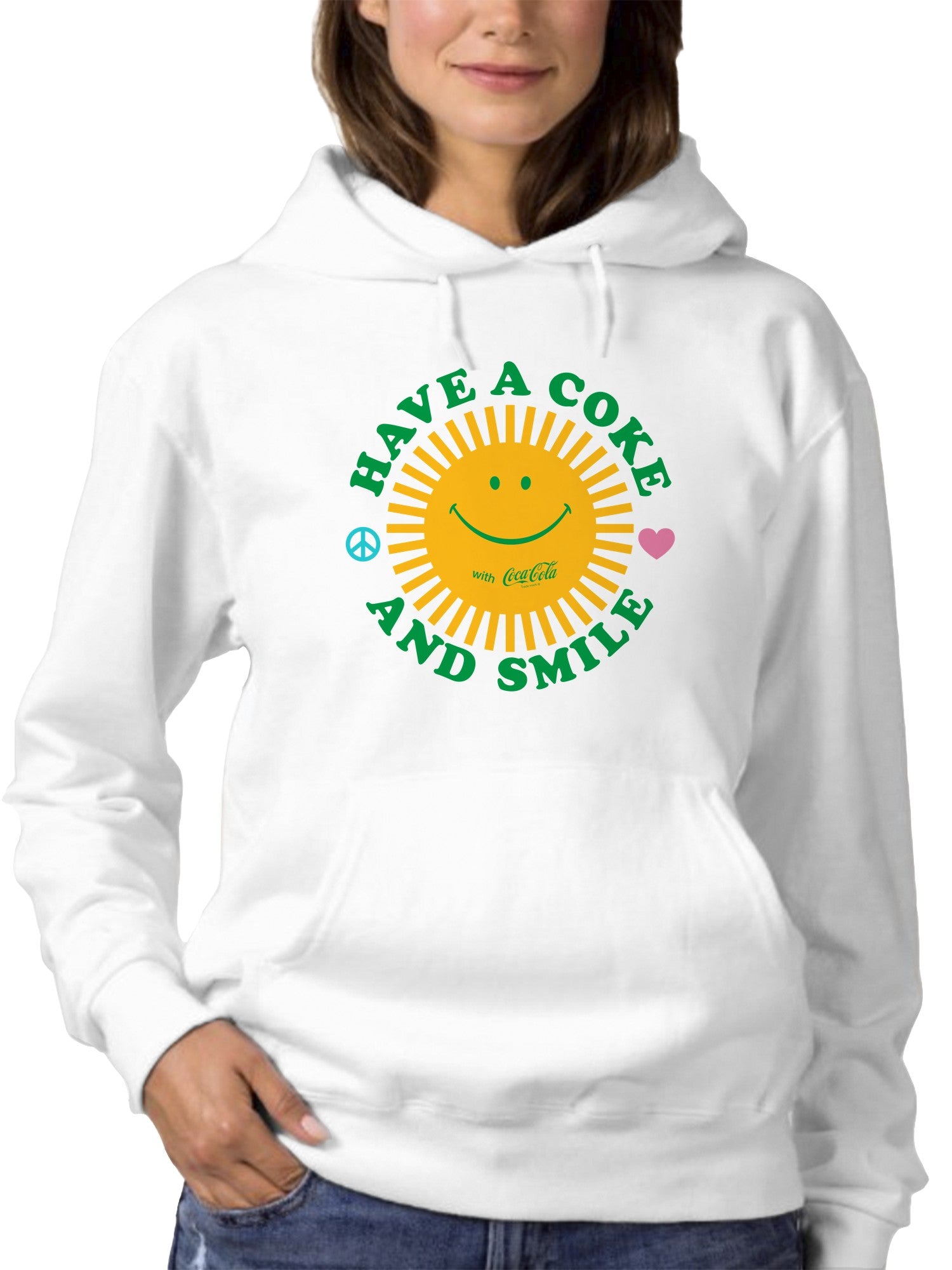 Officially Licensed Coca Cola Have a Coke and Smile Design Women's Hoodie
